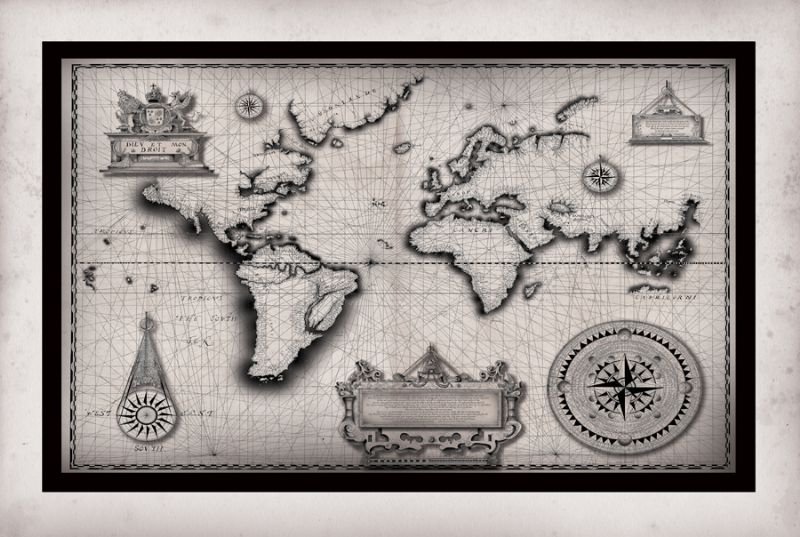 The Old World Map Print by Tony Fernandes